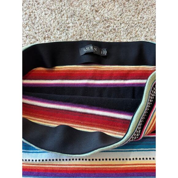 Lauren, Ralph Lauren, size Large Colorful, striped, stretchy, knit skirt - Picture 5 of 8